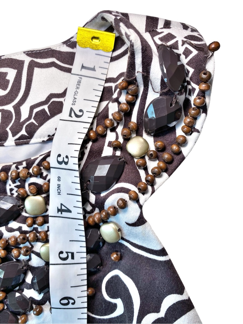 INC International Concepts Boho Beaded Halter Paisley Shift Dress - Picture 13 of 16